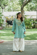 Sea-Green Embroidered Lawn 2-Piece Ensemble