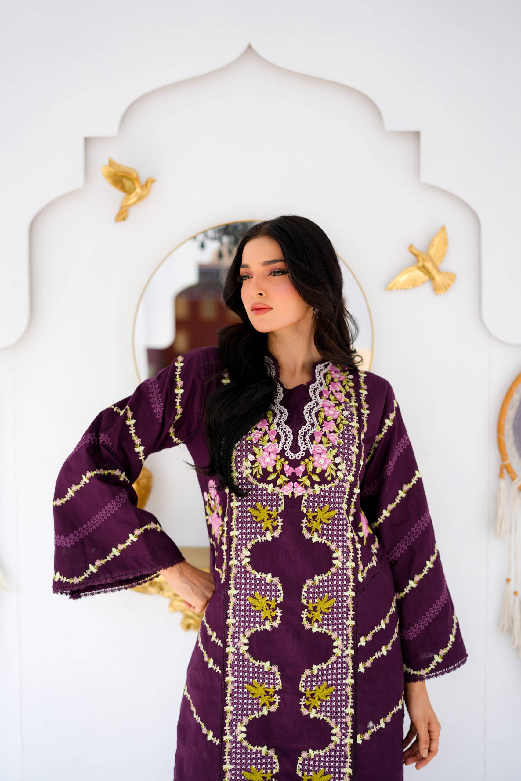 Purple Khaddar Ensemble