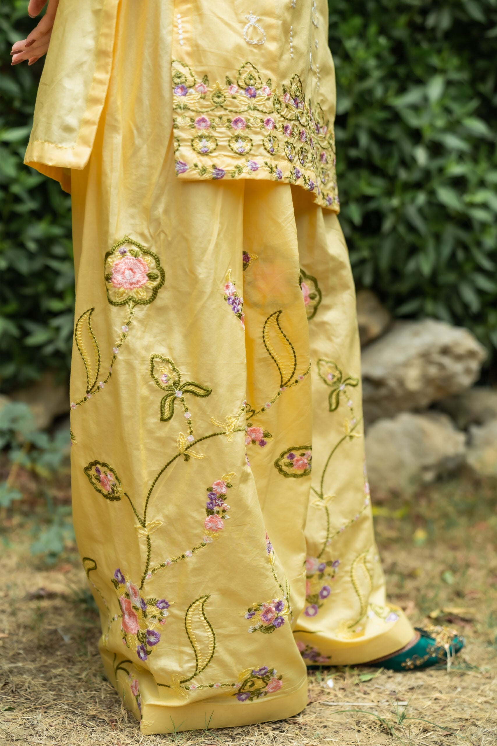 Buttercup Yellow Embroidered Lawn 2-Piece Ensemble