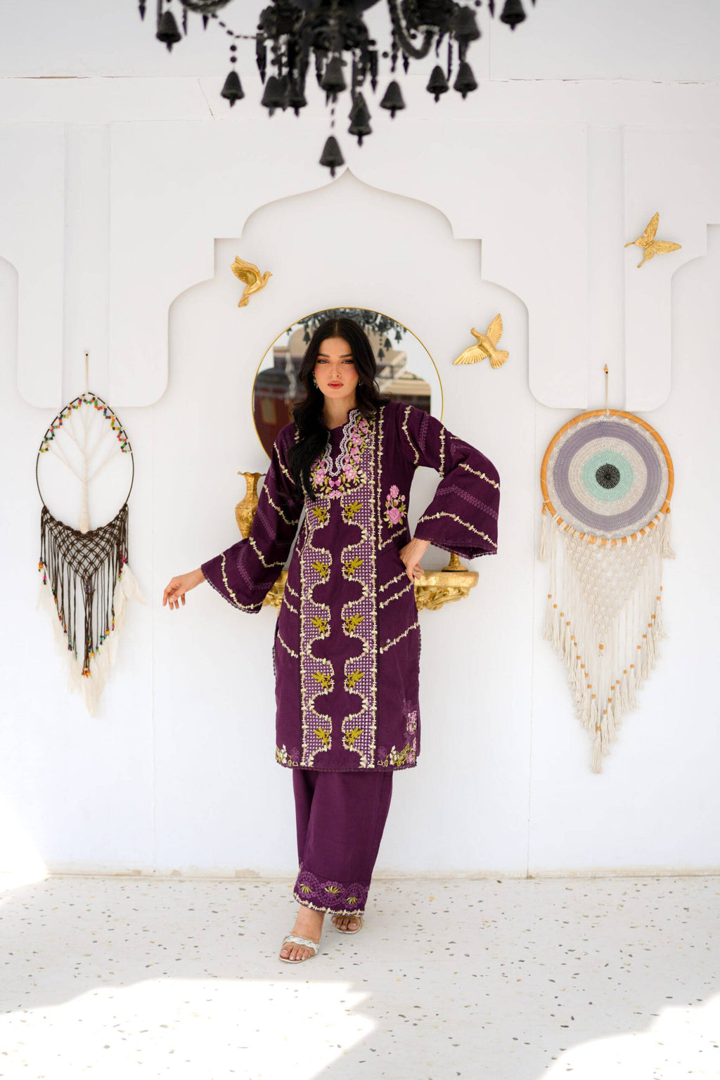 Purple Khaddar Ensemble