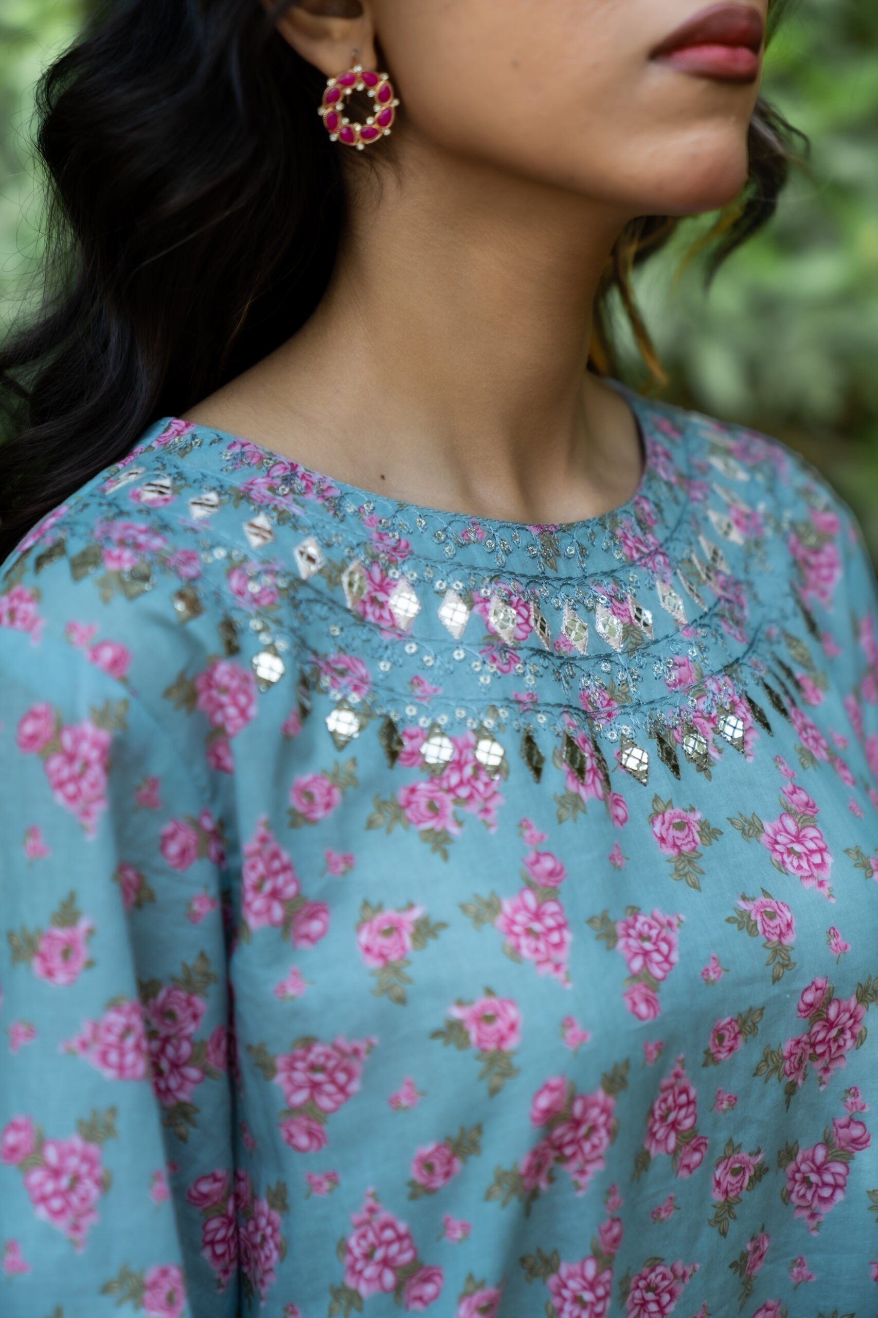 Soft Grey Floral Lawn