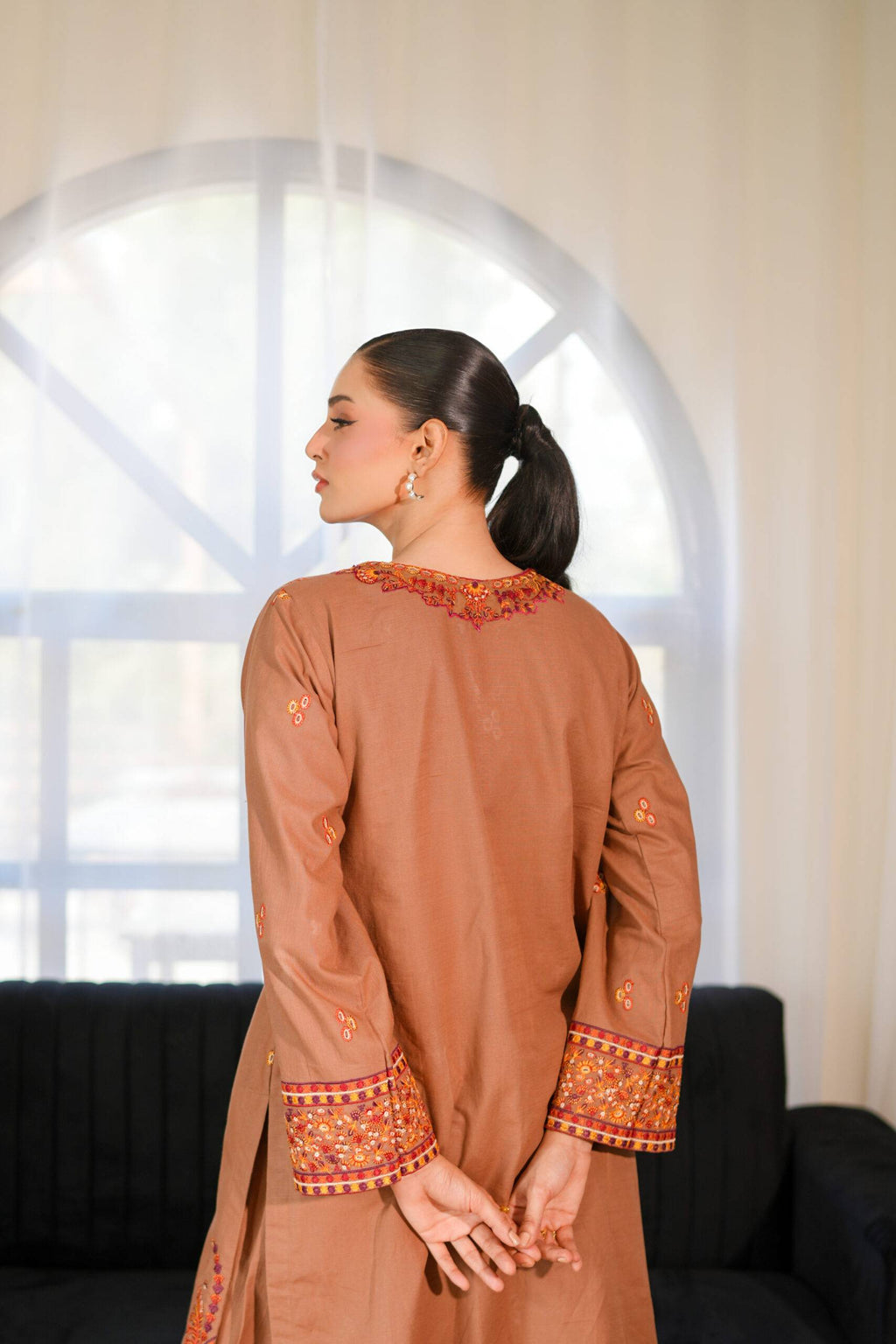 Caramel Brown Khaddar 2-Piece