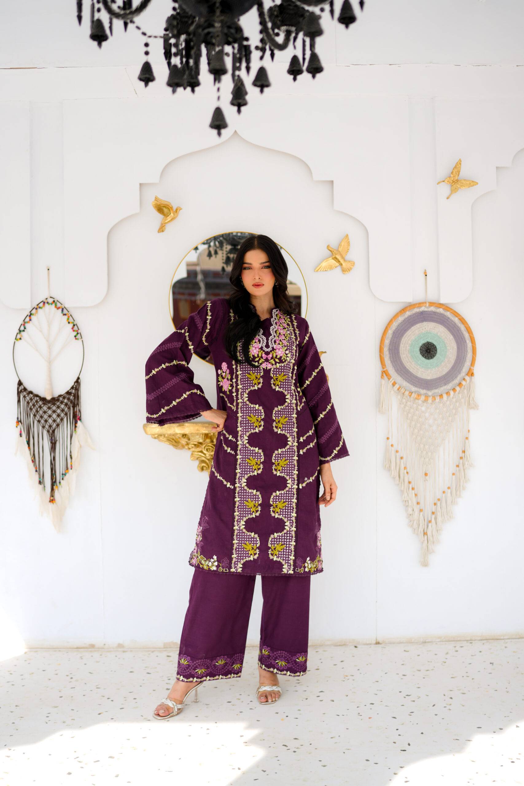 Purple Khaddar Ensemble