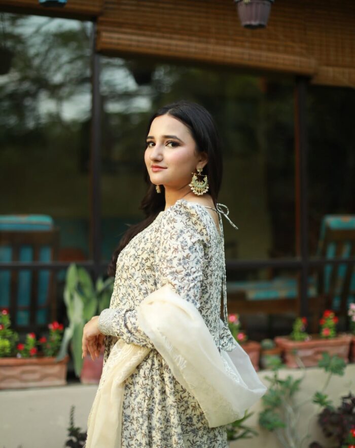 2-Piece Embroidered Lawn Frock Set