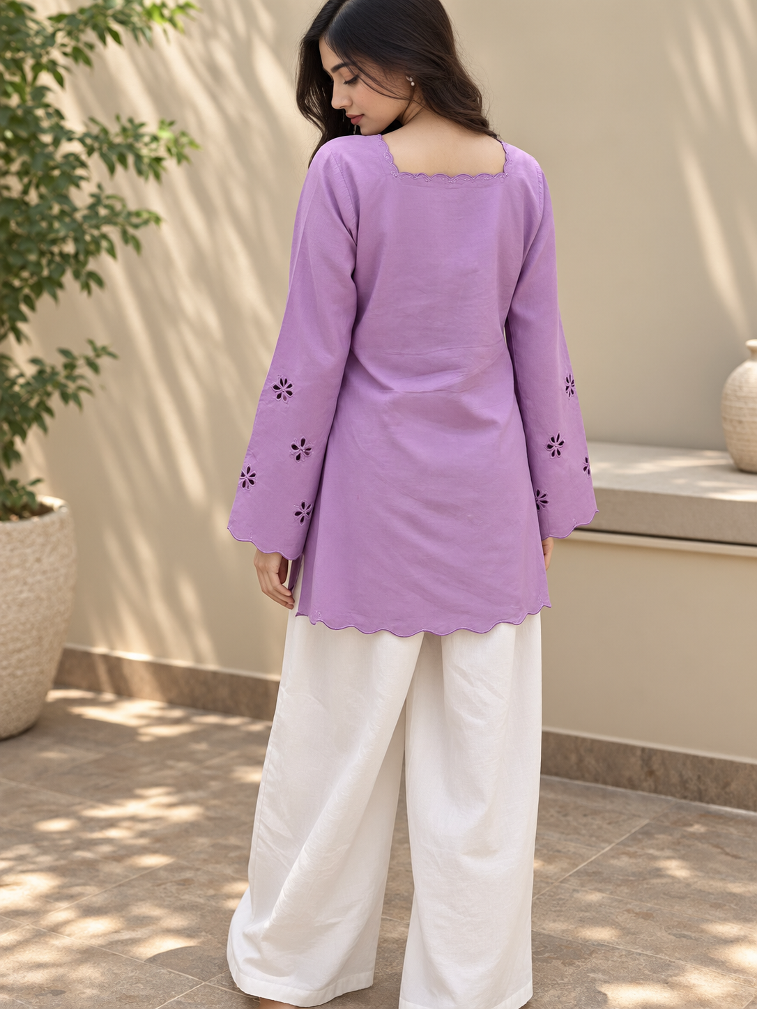 Lavender Bloom – Embroidered Pret Set