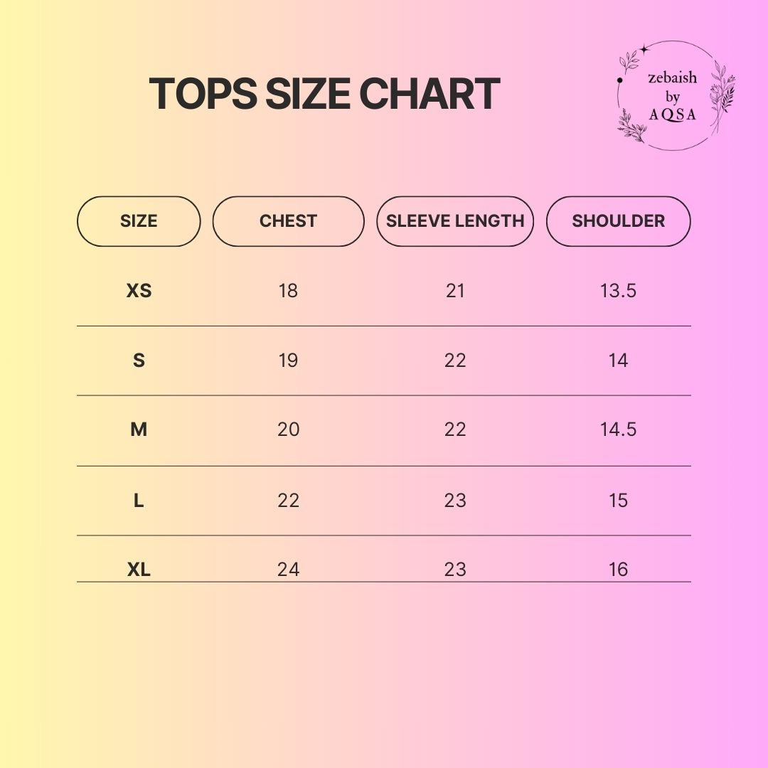 Size chart 1