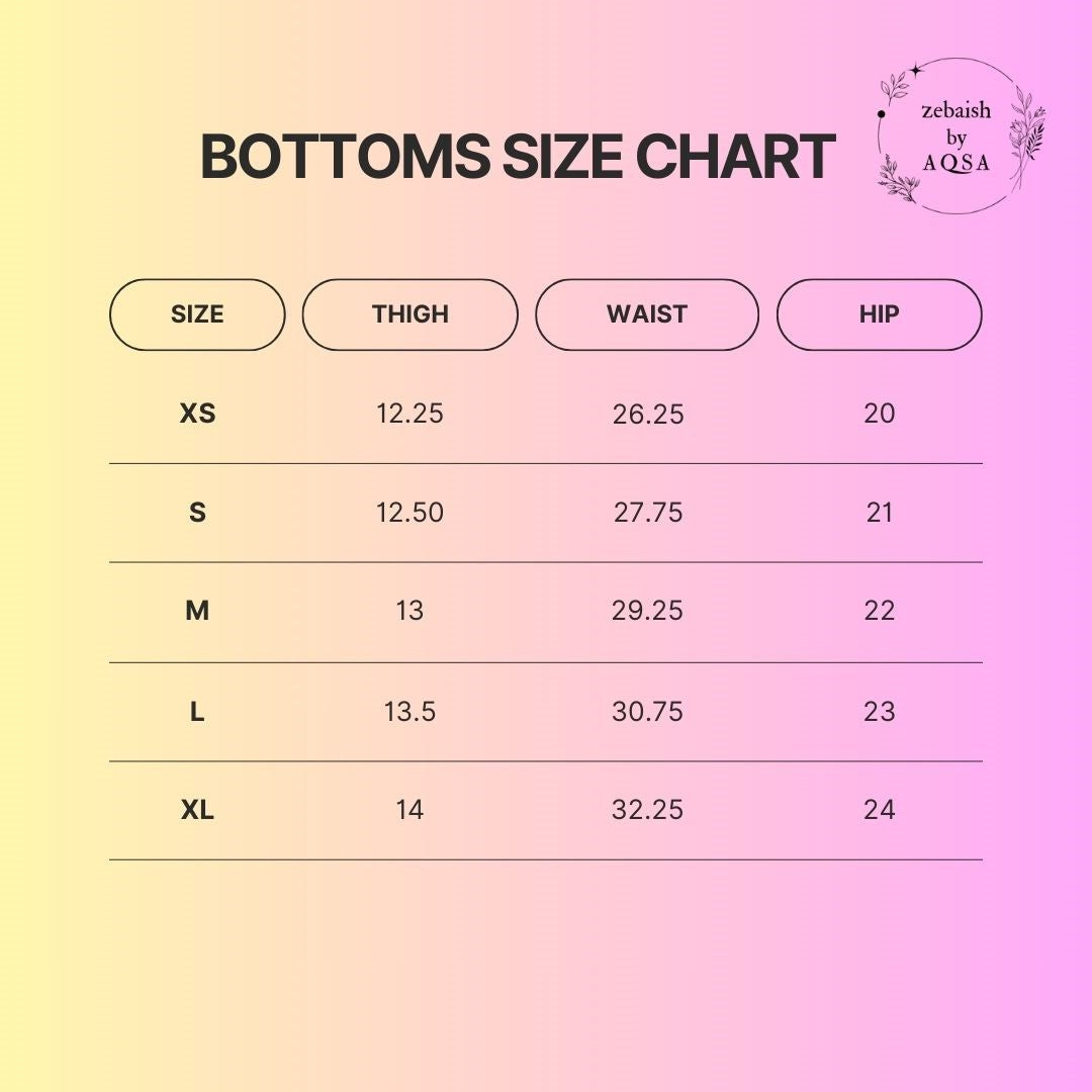 Size chart 2