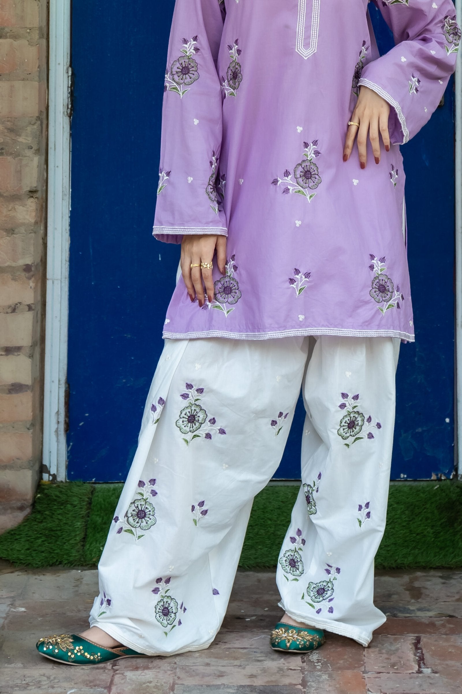 2pc Embroidered Suit