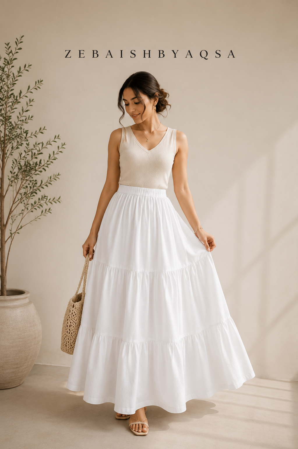 COTTON FRILL SKIRT