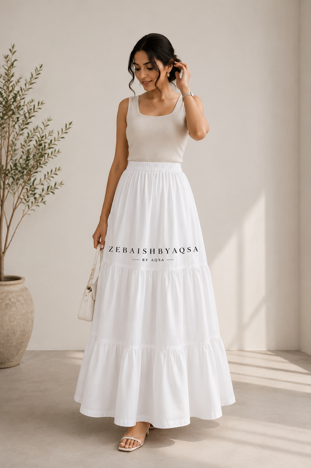 COTTON FRILL SKIRT