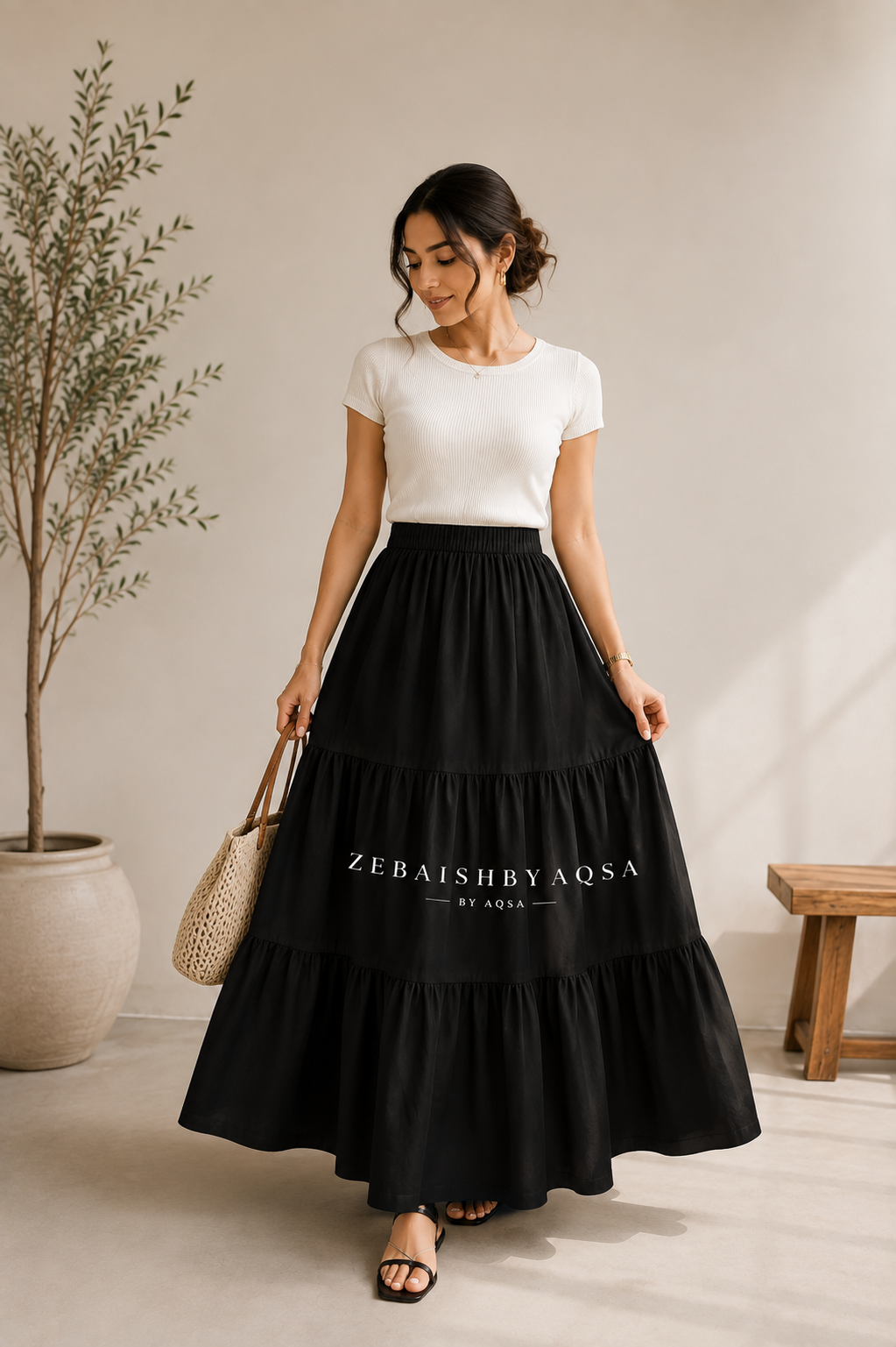 COTTON FRILL SKIRT