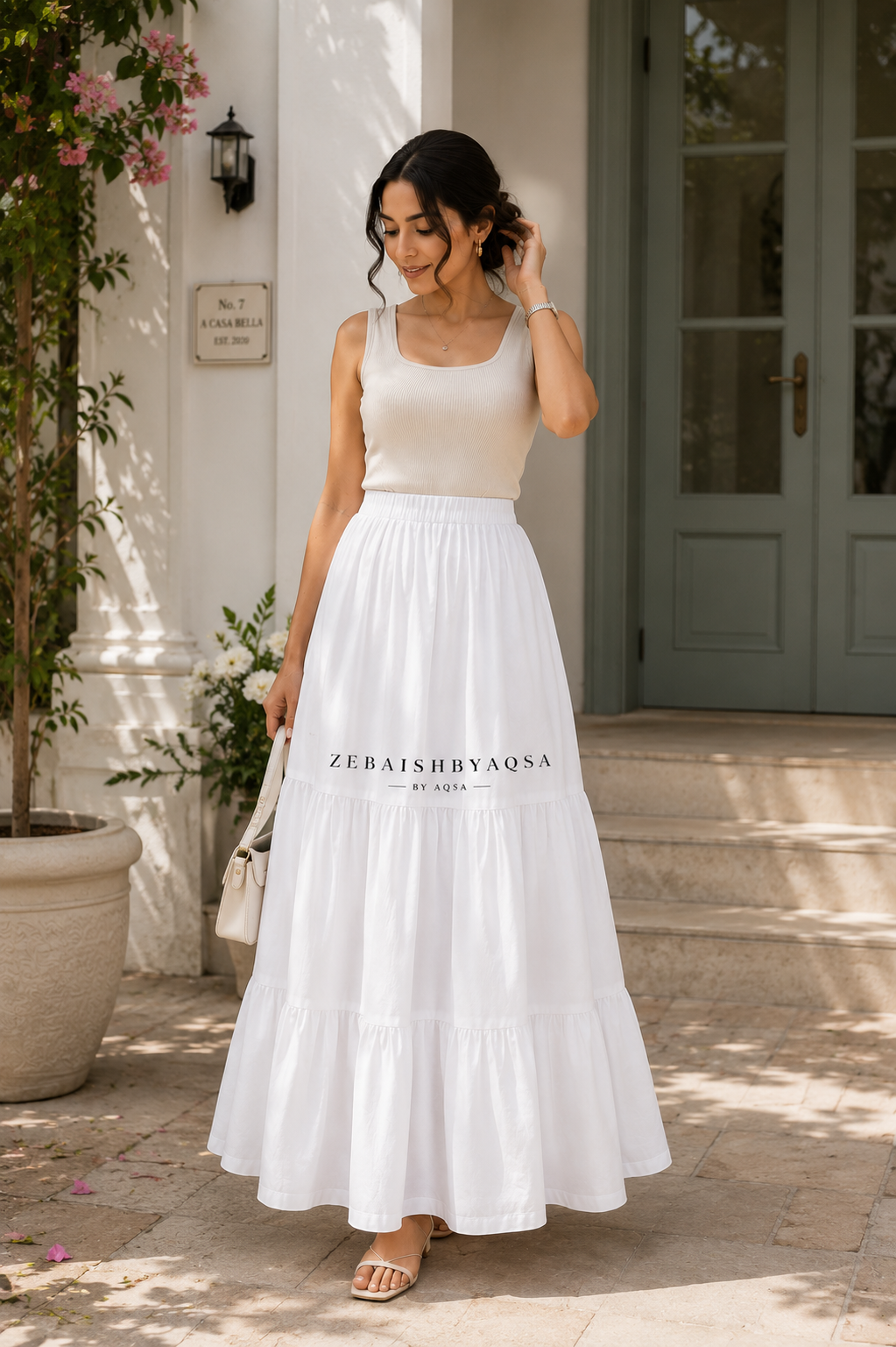 COTTON FRILL SKIRT